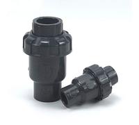 Raccordi idraulici Valvola a sfera 1pc Valvola di ritegno 20mm 25mm 32mm Raccordi for tubi in PVC Parti del sistema idraulico Connettore del tubo dell'acqua Valore di non ritorno del tubo dell'acqua)