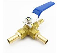 Raccordi idraulici Valvola a sfera 2 pezzi 4 mm 6 mm 8 mm 10 mm 12 mm 14 mm 16 mm 19 mm Portagomma Porta completa L-Port Valvola a sfera in ottone a tre vie Connettore(12mm OD)