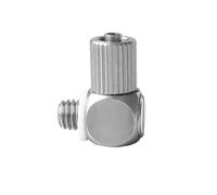 Raccordi in acciaio inossidabile 304 Mini connettore M5 filettatura 4 mm tubo PU gomito dritto curva M5-4 connettore cilindro pneumatico 2 pezzi(MS-5HLH-4)