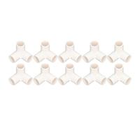 Raccordi in PVC a 3 Vie 10PCS Raccordi per Tubi a 3 Vie Raccordo a T in Plastica in PVC Connettore Ad Angolo a Gomito 25mm Diametro Interno Raccordo Angolare a T con Giunto per Tubi in PVC(Bianco)