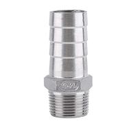 Raccordi per barre, acciaio inossidabile SS304 raccordo filettato esterno tubo asta tubo raccordo posteriore BSP 1/8 "~ 3/4" Adattatore per spina di presa per linee aria, linee carburante(3/4 * 25mm)