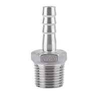 Raccordi per barre, acciaio inossidabile SS304 raccordo filettato esterno tubo asta tubo raccordo posteriore BSP 1/8 "~ 3/4" Adattatore per spina di presa per linee aria, linee carburante(1/2 * 10mm)