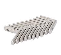 Raccordi per profili in alluminio parti di fissaggio viti standard europei Connettori per scanalature angolari incorporati tipo L 10 pezzi/borsa (standard europeo 2020)