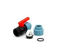 Raccordi per serbatoi IBC, 1 pz 1/2" 3/4" 1" di diametro uguale in plastica PE for tubo dell'acqua, valvola a sfera, rubinetto, interruttore, connettore bidirezionale, adattatore for serbatoio(25mm)