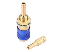 Raccordi per tubi Argon, raccordo adattatore a raffreddamento rapido M6 per gas rosso acqua, strumento per saldatura con torcia per saldatore MIG TIG (Blue)