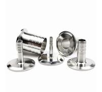 Raccordi per tubi flessibili con raccordo， Raccordo a innesto sanitario SS304 for Tri Clamp da 1,5" e 2" con più misure(Od 51mm,Ferrule 25.4mm)