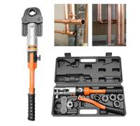 Raccordi per tubi idraulici in rame Pinze per crimpare tubi CW-1632 PEX -V /-M Set -5 dies-12, 15, 18, 22, 28 Tubi in acciaio inossidabile