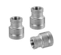 Raccordi per Tubi in Acciaio Inossidabile, 3 Pezzi 1/2" Femmina a 3/8" Femmina Filettatura Acciaio Inox 304 Connettore Riduttore di Accoppiamento per Acqua, Collegamento, Conversione