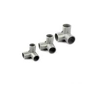 Raccordi per tubi in PVC, 3 pezzi da 20 mm, 25 mm, 32 mm, 40 mm, 50 mm, connettore a T quattro cinque sei vie, adattatore per tubo per irrigazione da giardino, accessori fai da te (connettore a 3 vie