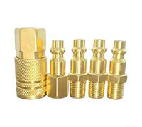 Raccordi Pneumatici 1/4 NPT Quick Connect 5 Raccordi Pneumatici | Filettatura 1/4 NPT per standard, rapida, per ideale per compressori, tenuta per sicura, 5 pezzi