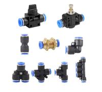 Raccordi pneumatici Connettore rapido Tubo flessibile dell'aria Connettori for tubi in plastica PU PY 4 mm 6 mm 8 mm 10 mm 12 mm Spingere nel tappo 1 pz(PM (10PCS A LOT),Use 10mm hose)