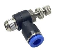 Raccordi pneumatici for valvola a farfalla con limitatore di portata SL 1/8"-1/2" NPT maschio x 5/32-1/2" tubo 4-12 mm, attacco a innesto rapido, regolatore di flusso, 1 pz.(8mm,1/4")