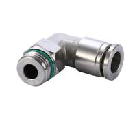 Raccordi pneumatici in acciaio inossidabile SS304 da 2 pezzi, connettore rapido a innesto da 4-16 mm, filettatura G1/8 - G3/4, giunto a gomito for tubo dell'aria(2PCS 6mm,1/4")