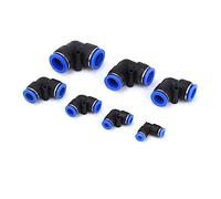 Raccordi pneumatici in plastica, Raccordi pneumatici serie PV da 5 pezzi, diametro esterno 4, 6, 8, 10, 12 mm, tipo L, velocità di flusso, connettori rapidi in plastica for aria compressa(PV14)