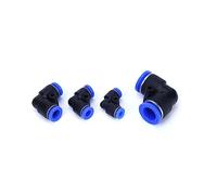 Raccordi pneumatici in plastica, Raccordo pneumatico for tubo a 2 vie a 90 gradi in plastica da 4 mm, 6 mm, 8 mm, raccordi a innesto rapido e bloccaggio rapido, 50/100 pezzi(4mm-100pcs)