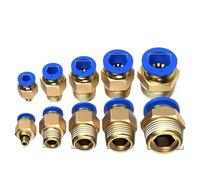 Raccordi Pneumatici In Policarbonato Da 10-100 Pezzi, Filettatura Maschio BSPT Da 1/8" A 1/2", A Innesto Rapido For Tubi Con Diametro Esterno Da 4-10 Mm(100 PCS,8MM OD TUBE_3/8")