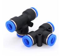 Raccordi pneumatici PE Raccordo in plastica tipo T a 3 vie for tubo a T da 4 mm, 6 mm, 8 mm e 10 mm Connettore rapido Slip Lock 10 pezzi(6mm(10 pcs))