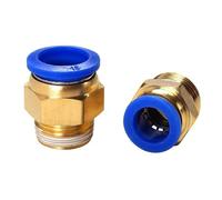 Raccordi pneumatici per collegamento dell'aria PC 4 6 8 10 12 mm filettatura 1/8 1/4 3/8 1/2 Raccordi per tubi 5PcsA (PC4-M5)