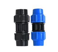 Raccordi rapidi for tubi in PE, tubi for rubinetti, connettori rapidi diretti da 20/25/32/40/50/63 mm, irrigazione dell'acqua del rubinetto(Black,16mm)