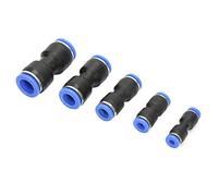 Raccordi Rapidi per Aria, Raccordi 50 Pezzi Connettori Pneumatici Diritti Connettore Raccordi Rapidi per Tubi Aria PU-4 PU-6 PU-8 PU-10 PU-12 Raccordi Rapidi Aria in Plastica