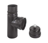 RACCORDI TUBI A T ALA PELLET PER STUFE RISCALDAMENTO FUMISTERIA Ø 8 - 10 CM