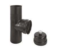 RACCORDI TUBI A T F.F ALA PELLET ECO PER STUFE D. 8 -10 RISCALDAMENTO FUMISTERIA