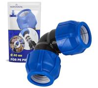 Raccordo Ø40mm Gomito 90° in Polipropilene PP