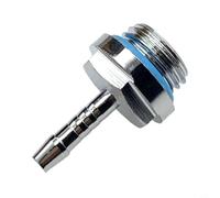 Raccordo a barra per raffreddamento ad acqua per PC, con filettatura G1/4, connettore per tubo flessibile a due tocchi, per tubi ID da 8 mm, in ottone cromato, per radiatori, pompe, serbatoi (4 mm)