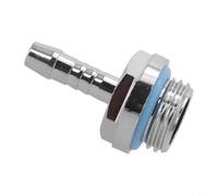 Raccordo a barra per raffreddamento ad acqua per PC, con filettatura G1/4, connettore per tubo flessibile a due tocchi, per tubi ID da 8 mm, in ottone cromato, per radiatori, pompe, serbatoi (5 mm)