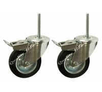 Raccordo a bullone girevole per ruote frenate con foro in gomma da 100 mm, 75...