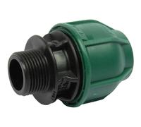 Raccordo a compressione ø20 x 1/2" M Verde