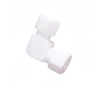 Raccordo a compressione a gomito da 90 gradi in PTFE di qualità, raccordo rapido for sistemi idrici, bianco, 1 pezz0(25.4mm 1inch)
