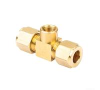 Raccordo a compressione a T in ottone per tubi di dimensioni standard in servizi di edilizia residenziale e commerciale (1)