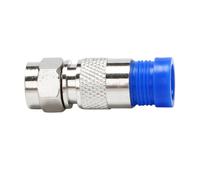 Raccordo A Compressione Coassiale Tipo F Connettore Rg6 20 Pezzi (Blu)