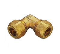 Raccordo A Compressione Curvo Doppio 10 X 1/2" Per Rame Tenuta Ptfe Tiemme