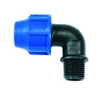 RACCORDO A COMPRESSIONE GOMITO 90° MASCHIO PN16 ø mm.40x M 1" ¼ PZ 5
