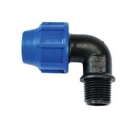 Raccordo a Compressione Gomito 90 ° Maschio PN16 Ee ¸ 25 Mmx m ½ 20 Pezzi