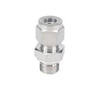 Raccordo a compressione OD6/10/12mm a M10/14/16 maschio, adattatore a doppia ghiera riutilizzabile, ghiera in acciaio inox 304 pneumatica 1 pz.(10MM*M14X1.5)