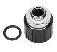 Raccordo a compressione per Filettatura G1/4 pollici Esagonale interna M8 Fissaggio Raccordi per rigidi per di raffreddamento ad acqua del computer Ottone di alta qualità (Nera)