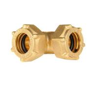 Raccordo a gomito 90 gradi IBP F/F D 14 mm ottone IG401 01400000