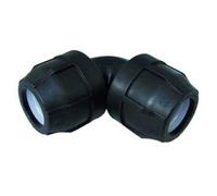 Raccordo a gomito 90 gradi Nupi Diametro 32 mm in PE 10KG32
