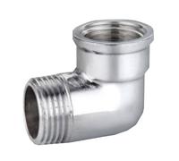 Raccordo a gomito 90 gradi per tubi IBP M/F 3/4 ottone cromo 8092 M06C00000