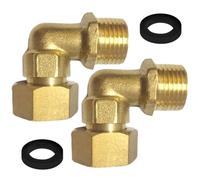 Raccordo a gomito a 90 gradi in ottone resistente, connessione filettata da 1,3 cm, facile da usare per sistemi solari e reti di tubi, raccordo per tubi in ottone resistente