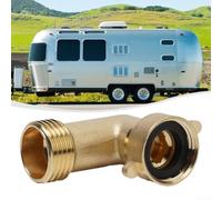 Raccordo a gomito ad angolo retto in ottone per linee di tubi dell'acqua RV compatibile con Camco e altri tipi di ingresso acqua comuni per camper