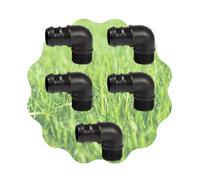 Raccordo a Gomito Connettore Angolare con Portagomma e Filetto 90° per Tubi in PE e Sistemi Irrigazione a Goccia, Nero - Orto Facile (1, 16 mm x 1/2")