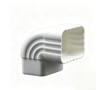 Raccordo a gomito di drenaggio del tetto del PVC con geometria quadrata dell'interfaccia e angoli standard di curvatura di 65 gradi e 90 gradi per la gestione delle acque di costruzione (D)
