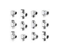 Raccordo a gomito DN15 G 1/2" BSP maschio femmina unione tee 3 vie croce 4 vie divisore ottone cromato raccordo for tubo acqua(1l2 FMF thicken)