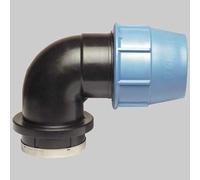 RACCORDO A GOMITO FEMMINA PLASTICA 90 x 3' Raccordi Compressione