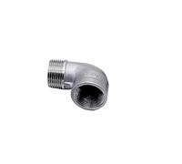 Raccordo a gomito in acciaio inossidabile, Raccordi for tubi filettati a gomito da 90° femmina x maschio in acciaio inossidabile SS304 da 1/8" 1/4" 3/8" 1/2" 3/4" for acqua, gas e olio(1 1/2")
