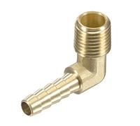 Raccordo a gomito in ottone per tubi flessibili con curva a 90 gradi, 2 pezzi, filettatura maschio NPT da 1/8 a 1 pollice, raccordo ad angolo retto per connessioni da 6 a 25 mm